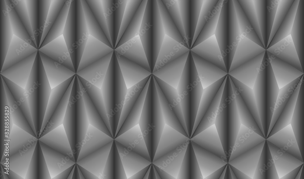Poster triangle chrome 3d seamless pattern background vector