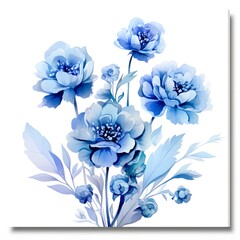 bouquet of blue flowers