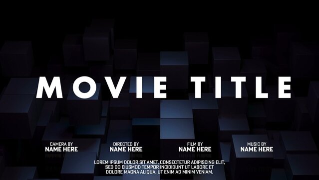 Modern Mysterious Move Poster Title Card