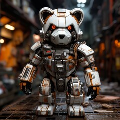 Mechanical Panda in Industrial Setting