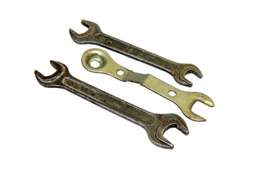 Double open end wrench isolated on a white background