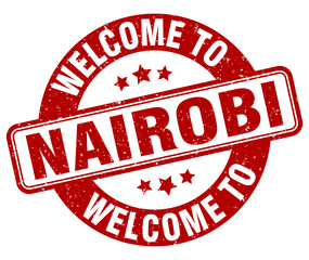 Welcome to Nairobi stamp. Nairobi round sign