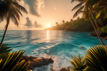 sunset on the beach