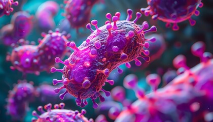 Illustration of common bacterial strains responsible for infections in healthcare settings