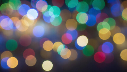 Fototapeta premium An abstract background featuring vibrant circular bokeh lights, reminiscent of party ambiance and festivity.