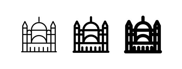 Editable mosque vector icon. Landmark, monument, middle east, religious, building, architecture. Part of a big icon set family. Perfect for web and app interfaces, presentations, infographics, etc
