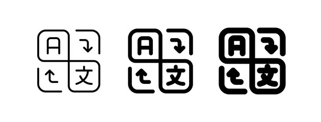 Editable language, translation, switch vector icon. AI technology, artificial intelligence, computer. Part of a big icon set family. Perfect for web and app interface, presentations, infographics, etc