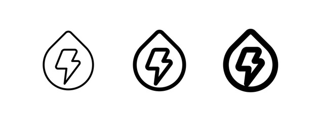 Editable hydro, water, energy, droplet, electricity vector icon. Environment, ecology, eco-friendly. Part of a big icon set family. Perfect for web and app interfaces, presentations, infographics, etc