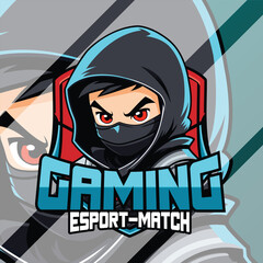 Ninja Logo Gaming Esport Team 