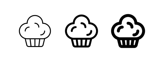 Editable muffin, cupcake, cake vector icon. Bakery, cooking, food. Part of a big icon set family. Perfect for web and app interfaces, presentations, infographics, etc
