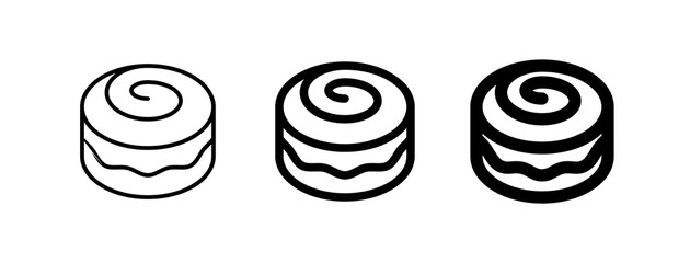 Editable swiss cinnamon roll vector icon. Bakery, cooking, food. Part of a big icon set family. Perfect for web and app interfaces, presentations, infographics, etc