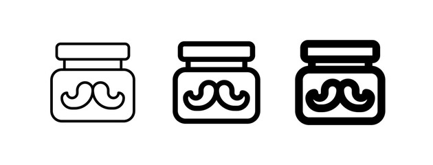 Editable mustache cream vector icon. Barbershop, lifestyle, grooming. Part of a big icon set family. Perfect for web and app interfaces, presentations, infographics, etc