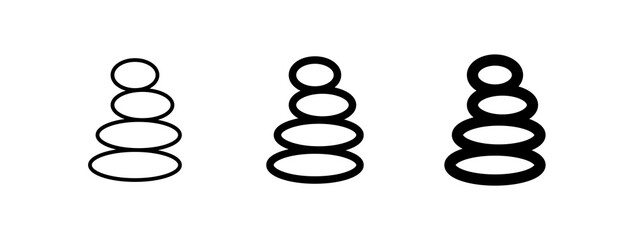 Editable stone balancing, zen, stack vector icon. Wellness, spa, relaxation. Part of a big icon set family. Perfect for web and app interfaces, presentations, infographics, etc