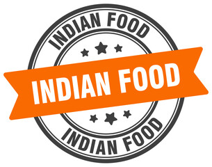 indian food stamp. indian food label on transparent background. round sign