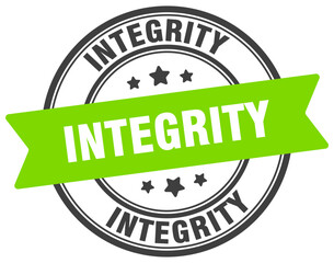 integrity stamp. integrity label on transparent background. round sign