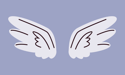 Wings design element isolated concept. Vector flat graphic design illustration