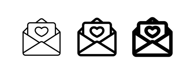 Editable wedding invitation, love letter vector icon. Wedding, valentine, love, celebration. Part of a big icon set family. Perfect for web and app interfaces, presentations, infographics, etc