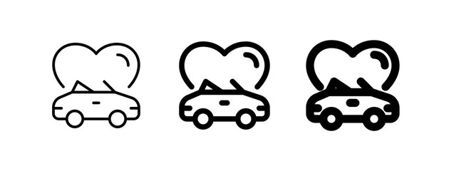 Editable wedding car vector icon. Wedding, valentine, love, celebration. Part of a big icon set family. Perfect for web and app interfaces, presentations, infographics, etc