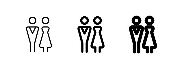 Editable bride and groom, wedding, couple vector icon. Wedding, valentine, love, celebration. Part of a big icon set family. Perfect for web and app interfaces, presentations, infographics, etc
