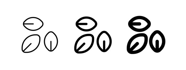 Editable plant seeds, leaves vector icon. Gardening, landscaping, horticulture. Part of a big icon set family. Perfect for web and app interfaces, presentations, infographics, etc