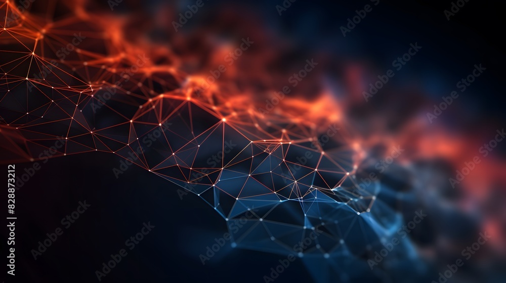 Poster 3d digital abstract background. generative ai.