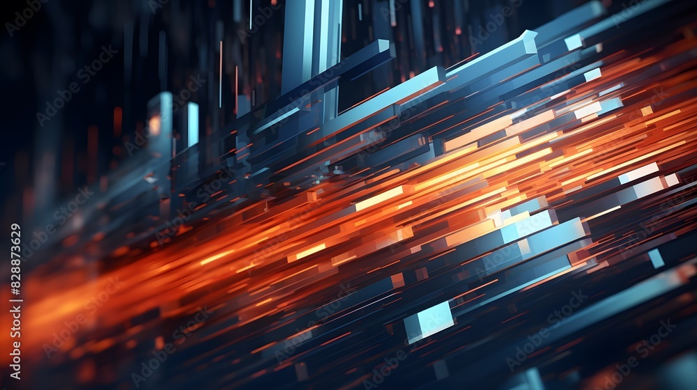 Poster 3d digital abstract background. generative ai.