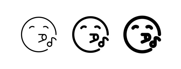 Editable whistle expression emoticon vector icon. Part of a big icon set family. Part of a big icon set family. Perfect for web and app interfaces, presentations, infographics, etc