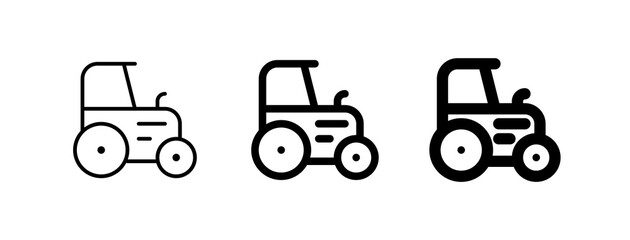 Editable tractor vector icon. Farming, transportation, vehicle, agriculture. Part of a big icon set family. Perfect for web and app interfaces, presentations, infographics, etc