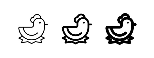 Editable hen, chicken vector icon. Animal, farm, livestock. Part of a big icon set family. Perfect for web and app interfaces, presentations, infographics, etc