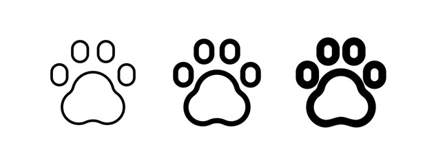 Editable animal, pet paw print vector icon. Veterinary, animal, pet care, pet shop. Part of a big icon set family. Perfect for business, web and app interfaces, presentations, infographics, etc