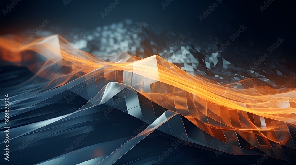 Poster 3d digital abstract background. generative ai.