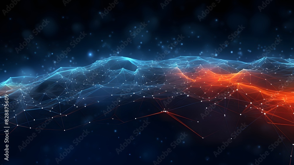Poster 3d digital abstract background. generative ai.