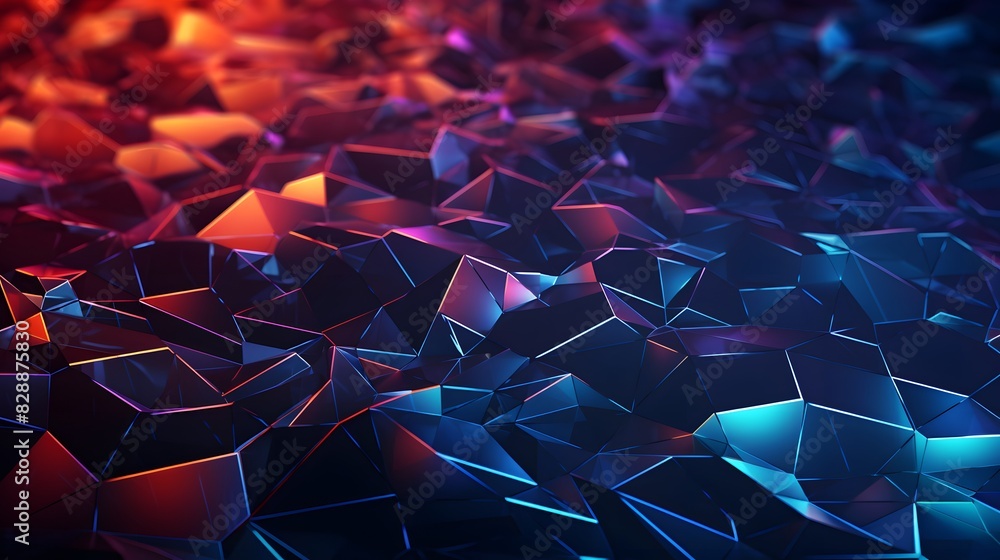 Poster 3d digital abstract background. generative ai.