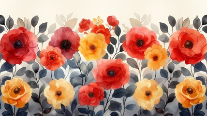 Naklejka premium Background with flowers