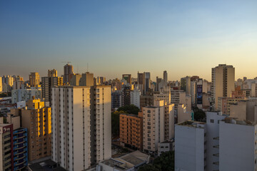 Obraz premium city skyline at sunset