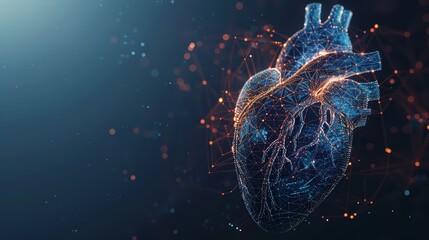 Anatomical structure heart, Intricacies of the Human Heart's Medical Structure and Blood Supply System - Highlighting Vital Health Concerns like Hypertension, Stroke, Heart Attack, and Arrhythmia.