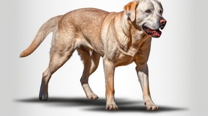 Fototapeta premium walk white dog UHD Wallpaper