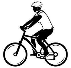 Naklejka premium Woman on a Bicycle SVG, Cycling SVG, Woman on Bike SVG, Biker SVG, Girl Biker SVG
