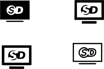 sdv icon SDV Letter Initial Logo Design Template Vector Illustration