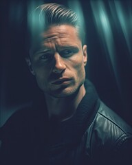 Handsome man looking into the camera.