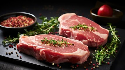 Fototapeta premium Raw top blade cut organic meat UHD Wallpaper