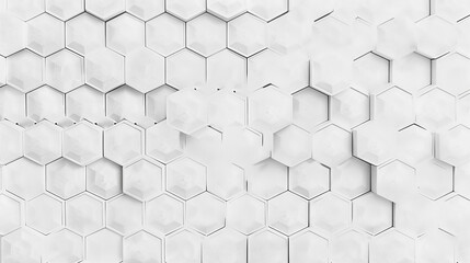 3d hexagon pattern. Seamless white background. Abstract honeycomb background. Clear pattern abstract background hexagon white