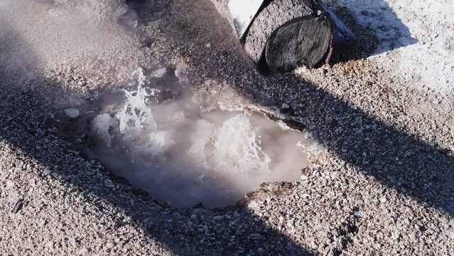 Boiling Geyser at Yellowstone National Park, August 27, 2023