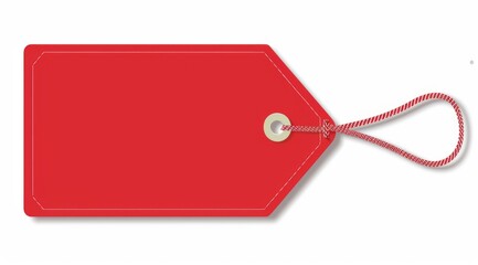 red price tag isolated , Red price tag with white background vector illustration on white isolated background,