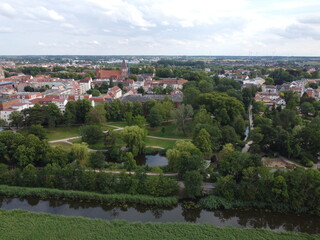 Drohnenaufnahme der Greifswalder Innenstadt