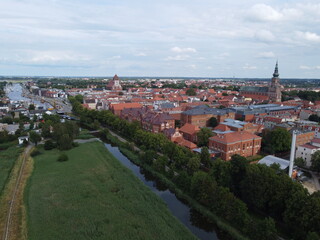 Drohnenaufnahme der Greifswalder Innenstadt