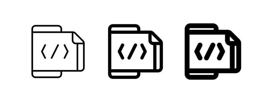 Editable mobile coding, programming vector icon. Part of a big icon set family. Perfect for web and app interfaces, presentations, infographics, etc