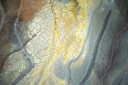 Abstract cracked surface textures from Riotinto, Spain