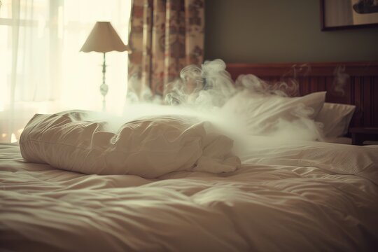 Steaming bed linens to kill bed bugs