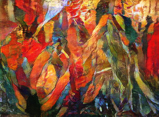 ABSTRACT- Beautifully Colorful Impressionistic Floral Digital Painting